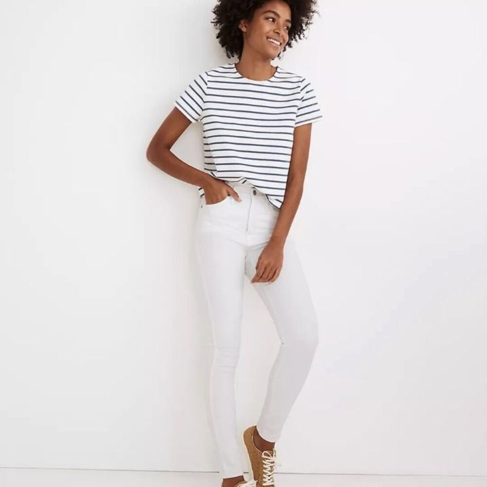 Madewell 10” high rise skinny jeans white size 26